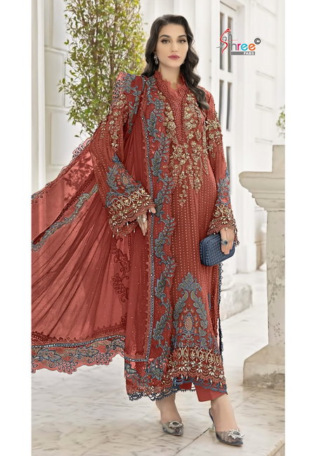 K 5535 By Shree Chiffon Pakistani Salwar Suit Wholesale Market In Surat
